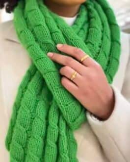 Alpaca Blend Pattern Loop Scarf 5 Different Colors