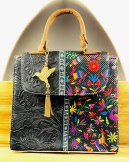 Handcrafted Artisan Backpack – “Mochila Artesanal” Black (Multicolor) Premium Bag