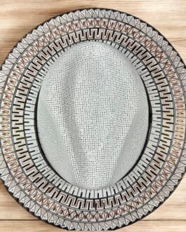 Custom Hand Painted Fedora Hat Brown And Black Painted In Detail Unisex Size L