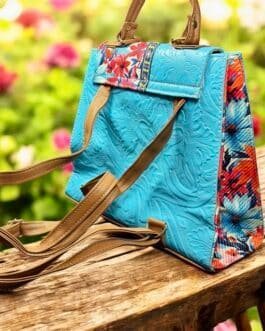 Handcrafted Artisan Backpack – “Mochila Artesanal” Blue (Multicolor) Premium Bag