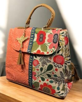 Handcrafted Artisan Backpack – “Mochila Artesanal” Light Orange(Multicolor) Premium Bag