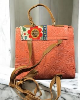 Handcrafted Artisan Backpack – “Mochila Artesanal” Light Orange(Multicolor) Premium Bag